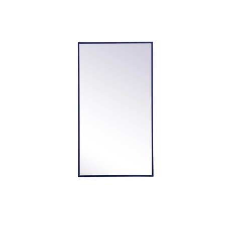 Elegant Decor Metal Frame Rectangle Mirror 20 Inch X 36 Inch In Blue MR42036BL